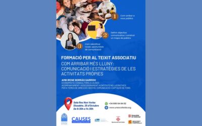 Formació per al Teixit Associatiu: Comunicació i Estratègies per Arribar Més Lluny